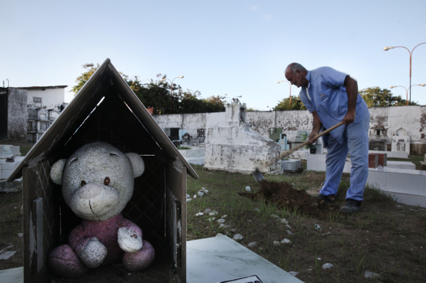 (Criança foi enterrada na "área dos anjnhos" em Casa Amarela. Foto:Teresa Maia/DP/D.A Press)